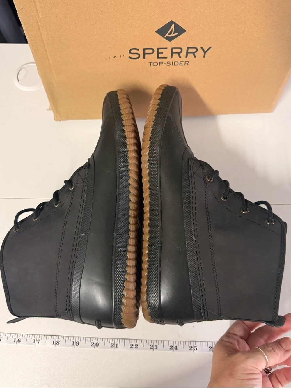 Sperry Breakwater Duck Boots Black Size 12 Men’s Waterproof Rain Boots New